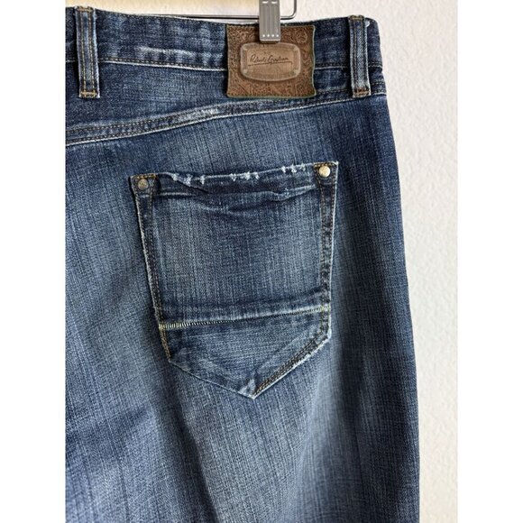 Robert Graham Classic Yates Jeans Men's Light Whiskering Distress Size 38x36 - Picture 15 of 15